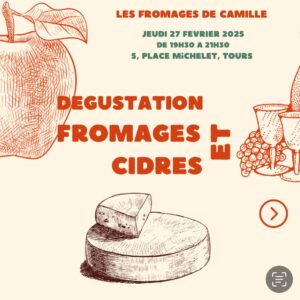Afterwork accords Cidres / Fromages Jeudi 27 février 2025