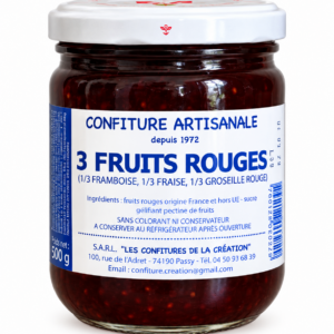Confiture de Savoie 3 fruits rouges